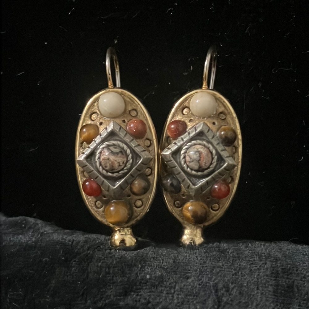 Michal Golan Oval Drop Boho Earrings
